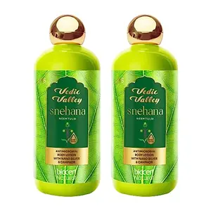 Vedic Valley Certified Natural Body Lotion Neem Tulsi India's First Natural Body Lotion 300 ml (Pack of 3)