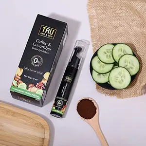 Tru Hair & Skin Coffee & Cucumber Under-Eye Roll On-15ml
