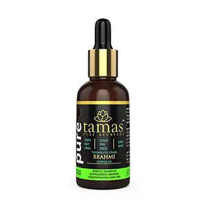 Tamas Ayurveda Brahmi (Bacopa Monnieri) -Pressed Oil (India) (30ml): Therapeutic Grade 100% Natural Pressed and Certified Organic