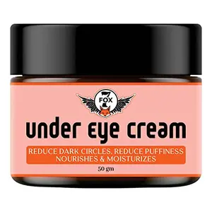 7 Fox Under Eye Cream for Dark Circles Puffy Eyes Wrinkles & Removal of Fine Lines for Women & Men Blend of Cucumber Aloe Vera Vitamin E - 50 gm