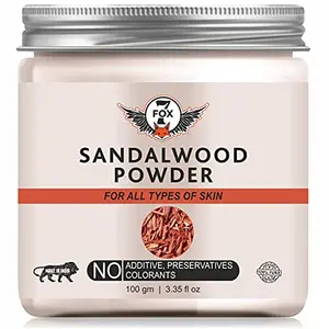 7 Fox Pure & Natural White Sandal wood Powder - For Brightening & Glowing Skin Face Pack 100gm
