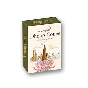 GOW DURBAR Sambrani Dhoop Cones Each 40g Pack of 12 (12 x 40g = 480g)