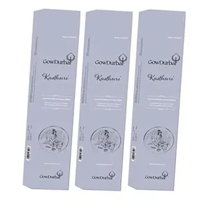GOW DURBAR Coal Free KASTHURI Fragrance Natural Incense Sticks Pack of 3