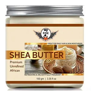 7 Fox Shea Butter | Raw | Unrefined | African | Great For Face Skin Body & Lips-(100 gm)