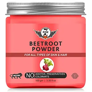 7 Fox BeetRoot Powder For Healty kish Skin & Rosy Cheeks Glowing & Shiny Skin Face Pack 100 GM