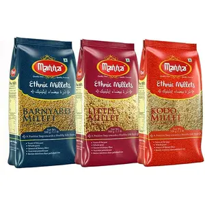 Manna Mixed Millets Combo Pack of 3 (Kodo Millet 500g Barnyard Millet 500g &Little Millet 500g)