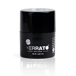 Kerrato Hair Fibres for Thinning Hair (NATURAL BLACK) Natural - 4g - Conceals Hair in 10 seconds - Natural Hair Thickener & Fibers for Thin Hair for Men & Women