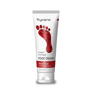 Trycone Cracked Heel Repair Foot Cream velvet touch with Rose Petal extracts for dry feet - 100 Gm