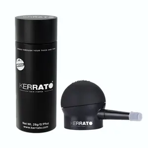 Kerrato Hair Fibres 28gm (NATURAL BLACK) and Kerrato Hair Fibre Pump Applicator