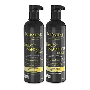KERATINE PROFESSIONAL Super Smooth Shampoo and Hair Mask Combo Pack
