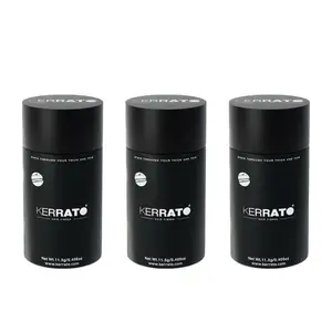 Kerrato Hair Fibres for Thinning Hair (DARK BROWN) Natural - 11.5g - Conceals Hair in 10 seconds - Natural Hair Thickener & Fibers - Pack of 3
