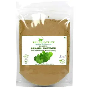 Shudh Online Organic Brahmi Powder / Bacopa Monnieri for Hair Growth (100 Grams) Eating (Bramini / Brahmi / Bhrami / Bharmi)