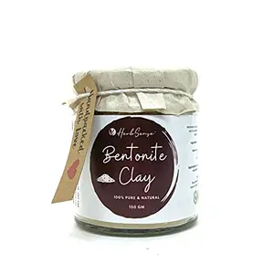 Herbsense Clay -Multipurpose for Skin & Hair Oil Control Anti-Acne & Purifying Clay  Mask Glass Jar Packing 150 GM