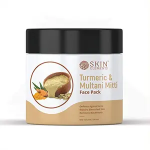 Skin Elements Face Pack Cream with Turmeric (Haldi) & Multani Mitti for Controls Acne & Blackheads - Ubtan Face Pack 100 g