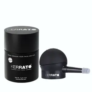 Kerrato Hair Fibres 4gm (NATURAL BLACK) and Kerrato Hair Fibre Pump Applicator