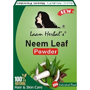 Laam Herbals Neem Leaf Powder | Sun Dried | Hair & Skin Care | Easy To Apply & Remove 80 g
