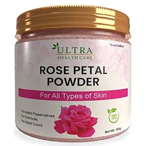 Ultra Health care Rose Petal Gulab Pankhudi Powder for Skin careFace Pack for Fairness-100gm - Pack of 1