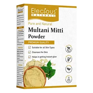 Elecious 100% Naturals Multani Mitti powder for Face Skin and Hair| Fuller's Earth Clay (200 Grams)