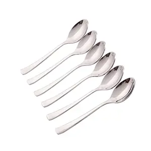 STAMIO Stainless Steel Coffee/Masala/Tea Spoons Set of 6 Silver