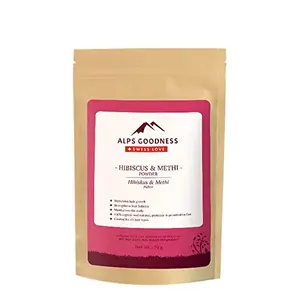 Alps Goodness Hibiscus & Methi Powder (50 g) - Hair Pack Powder for Dull Hair & Dry Scalp  - 100% Pure & Natural