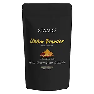 STAMIO Ubtan for Face Skin Care Mask Body Bridal DIY | Pure and Natural chemicalsal Free | Turmeric Saffron Gram flour Rose Petal Sandalwood Pack Powder | Men & Women | In Pouch - 250 gm