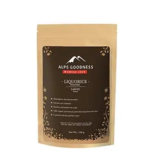 Alps Goodness Liquorice Powder for Skin & Hair 150 g | 100% Natural Powder | Hydrates & Soothes Hair & Skin | No Chemicals  No 