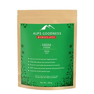 Alps Goodness Neem Powder for Skin & Hair (250 g) - Helps Acne and Stimulates Hair Growth - 100% Pure & Natural