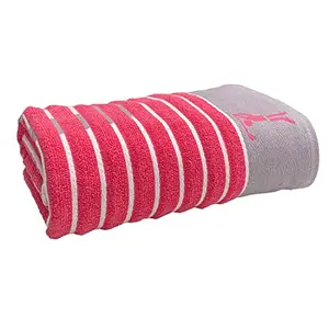 STAMIO Cotton 450 GSM Bath Towel for Men and Women | Extra Soft & Absorbent Large Size Towels for Gym & Bathing | 75L X 150W CM (Coral) Sport Jacquard Border