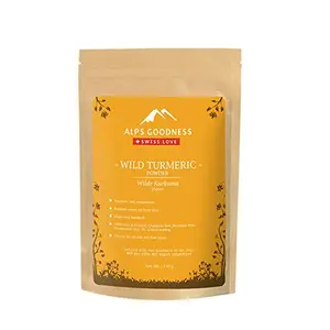 Alps Goodness Wild Turmeric Powder for Skin & Hair 150 g | 100% Natural Kasturi Haldi Powder | Face Mask for Even Toned Glowing Skin | No Chemicals  No 
