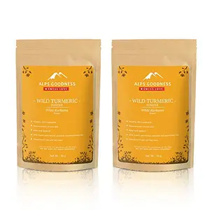 Alps Goodness Wild Turmeric Powder for Skin & Hair 50 g (Pack of 2) | 100% Natural Kasturi Haldi Powder | Face Mask for Even Toned Glowing Skin | No Chemicals  No 