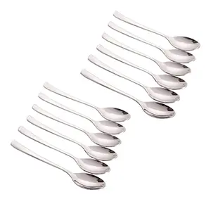 STAMIO Stainless Steel Dessert Spoon Set of 12 Silver