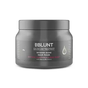 BBLUNT Intense Shine Hair Mask with Rice & Silk Protein for Softer Smoother & Shinier Hair - 250 g