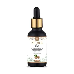 AL MASNOON Nutmeg Oil/Jaifal Oil/Infused with Olive Oil 30ml (pack of 1) Facial Oil Body Massage Oil 100% Natural