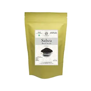 AL MASNOON SABZA Seeds| Basil Seeds( Body coolant ) 100% Natural 100 GMS (Pack of 2)