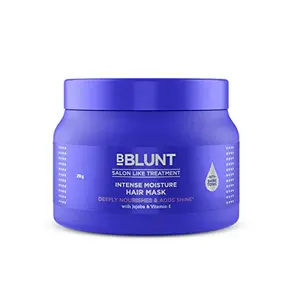 BBLUNT Intense Moisture Hair Mask with Jojoba Oil & Vitamin E for Nourished & Shiny Hair - 250 g