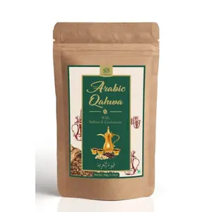 AL MASNOON Arabic Qahwa/Arabic Coffee Rich with Cardamom & Saffron 50g (pack of 1) 100% Natural