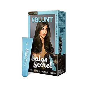 BBLUNT Salon Secret High Shine Hair Colour 100g - 4.31 (Coffee Natural Brown) With Shine Tonic 8ml