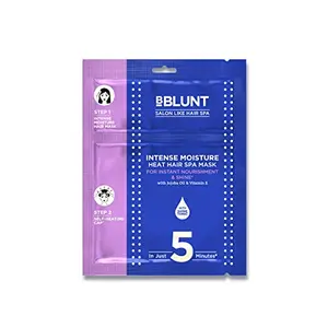 BBLUNT Intense Moisture Heat Hair Spa Mask with Jojoba Oil & Vitamin E for Salon-Like Hair Spa at Home - 70 g