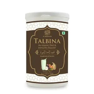 AL MASNOON Talbina with Almond Dates Instant Mix 300g (pack of 2) A Sunnah & Healthy Food for All Age Group