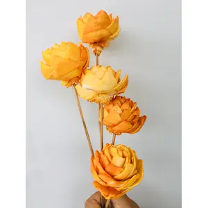 Vanchai Ombre Ochre Sola Flower (5pcs)
