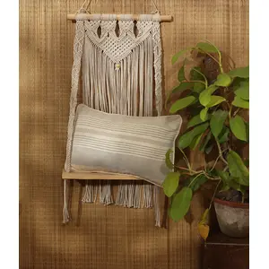 Vanchai Stripped Organic Cotton Cushion cover (12" x 18")
