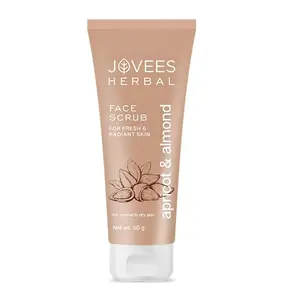 JOVEES Apricot & Almond Scrub Face Scrub with AlmondApricot & Wheatgerm Oil | For Normal to Dry Skin | Gently Remove dead Skin | s Pigmentation (50G)