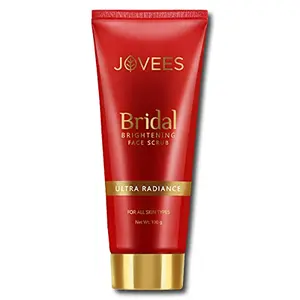 JOVEES Herbal Bridal Brightening Face Scrub 100 ml | Radiant Flawless and Vibrant Glowing Skin | All Skin Types | Paraben & Alcohol Free