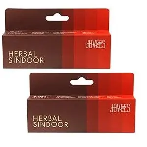 JOVEES Sindoor Red | Rich Color | Quick Drying & Long Lasting | Water-Proof | Smudge-Proof | Sponge Tip Applicator| For All Skin Type | 5gm (Pack of 2)