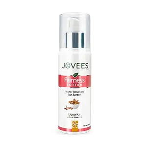 JOVEES Herbal Fairness Lotion SPF 25 | For Oily Sensitive Dry Skin | Light Non Greasy Quick Absorbing | Protects from Tanning & Uneven Skin Tone |Paraben And Alcohol Free | 100ML