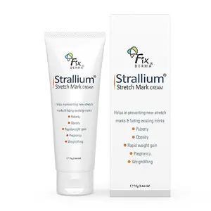 Fixderma Strallium Stretch Mark Cream Removes stretch marks Scar removal and Moisturizing Cream Stretch mark remover for Stomach thighs & all body parts- 75g
