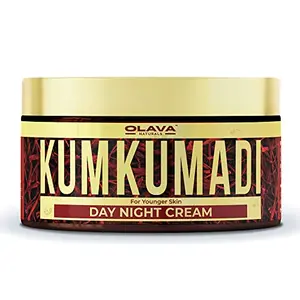 Olava Naturals Kumkumadi Cream for Face - Moisturizing Day and Night Cream with Kumkumadi Oil and saffron - Kumkumadi Face Cream for Younger Glowing Skin - 50gm
