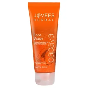 JOVEES Herbal Papaya Face Wash For Women/Men | Brightning and Glowing Skin I Removes Pigmentation and Dark Spots | 100% Natural Papaya Fruit Enzymes | For All Skin Types Paraben and Alcohol Free | 120ML (Pack Of 1)