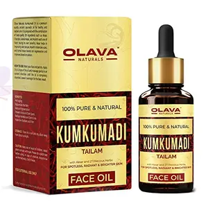 Olava Naturals Kumkumadi Tailam for Face - 28 Ingredients - 100% Pure and Natural kumkumadi Face Oil for Glowing Skin - Kumkumadi Oil for Blemishes and Pigmentation - 10 ml