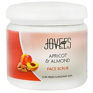 JOVEES Herbal Apricot & Almond Scrub Facial Scrub with AlmondApricot & Wheatgerm Oil | For Normal to Dry Skin | Gently Remove dead Skin | s Pigmentation (400G)